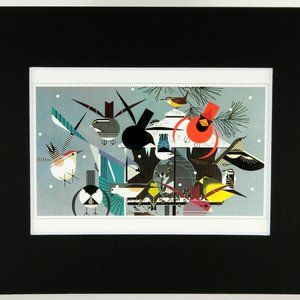 Charley Harper Wall Art Print Winter Bird Feeder Large Poshmark